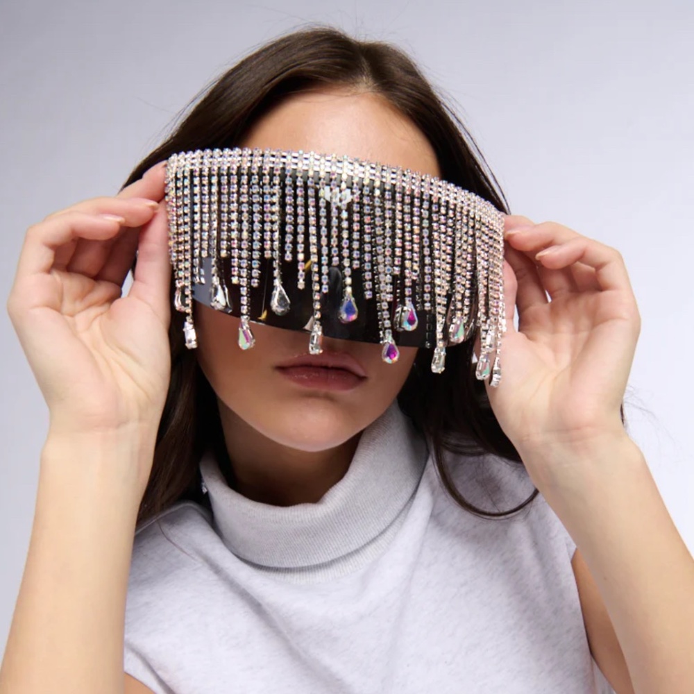DIAMONDS ARE FOREVER VISOR SUNGLASSES - O/S